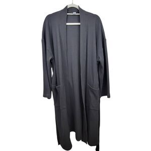 Old Navy Drop Shoulder Grey Waffle Knit Robe Size Large